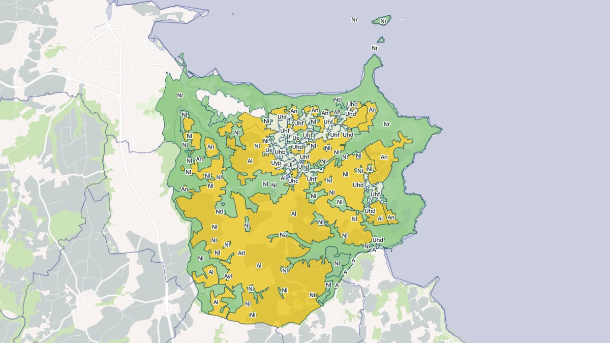 Aperçu cartographique de Plouézec, centré sur la commune