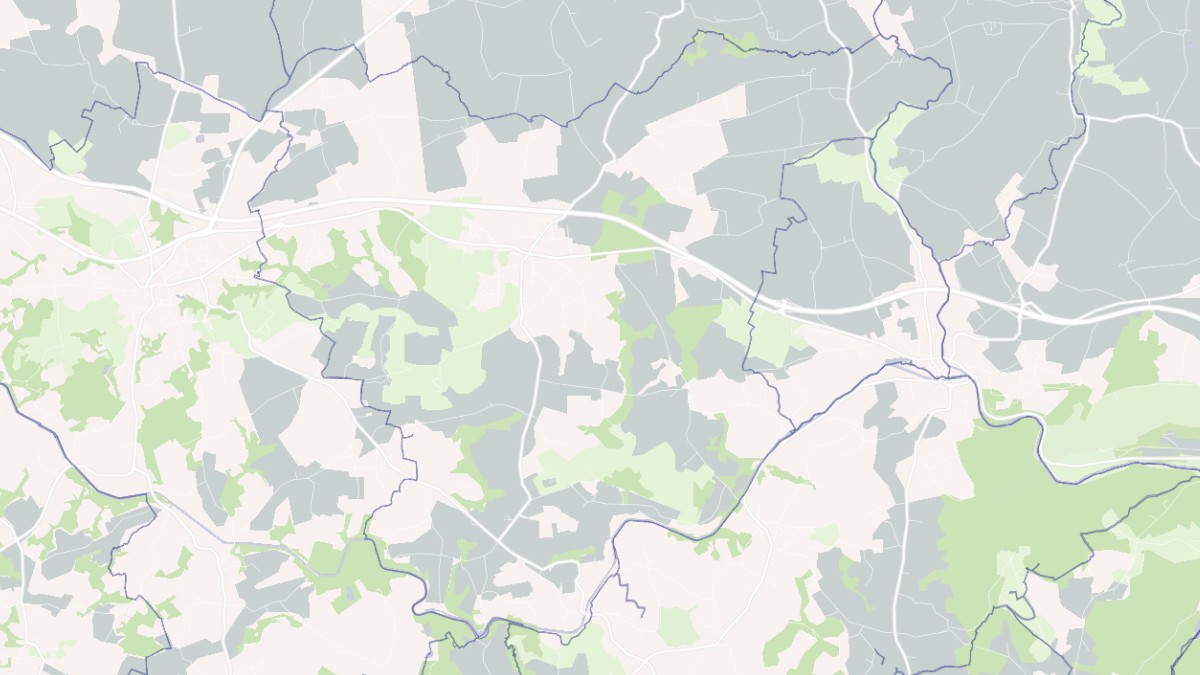 Aperçu cartographique de Plouguernével, centré sur la commune