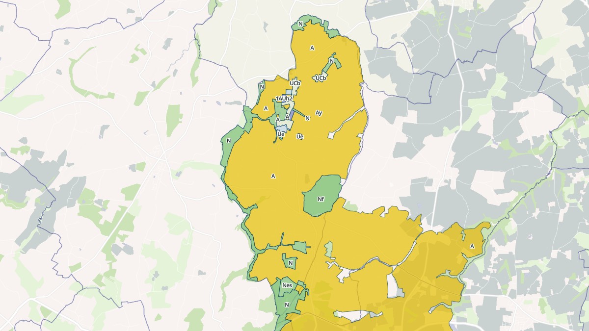 Aperçu cartographique de Ruca, centré sur la commune