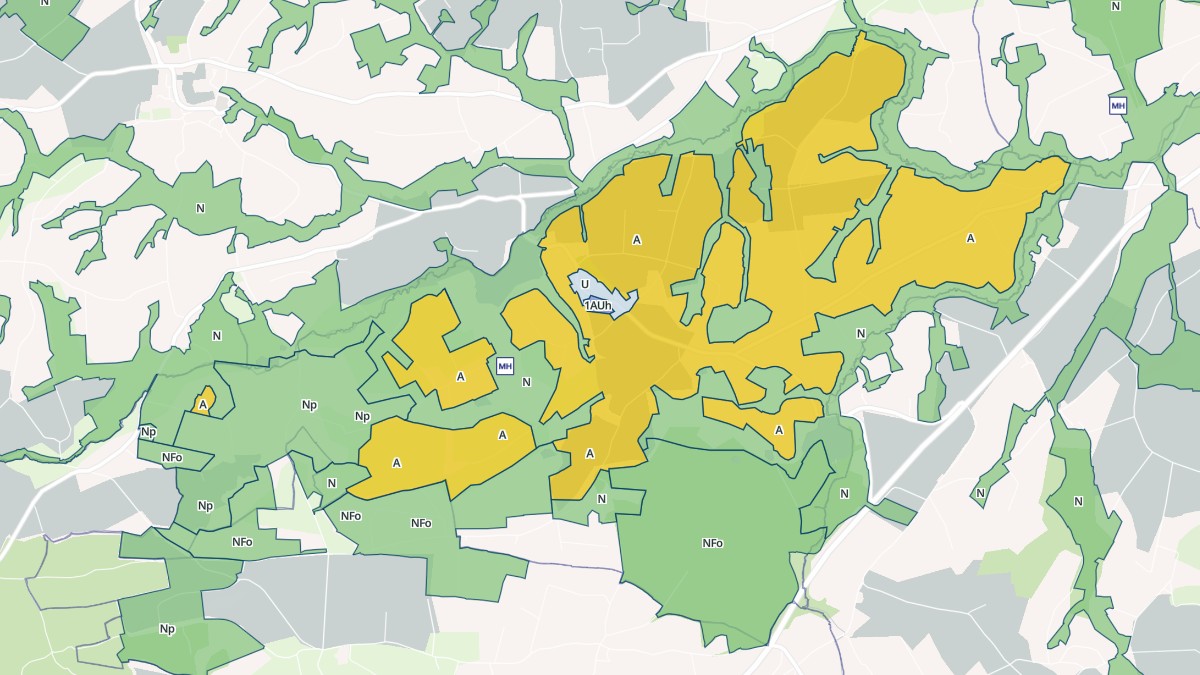 Aperçu cartographique de Saint-Bihy, centré sur la commune