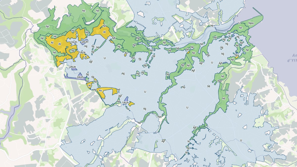 Aperçu cartographique de Saint-Brieuc, centré sur la commune