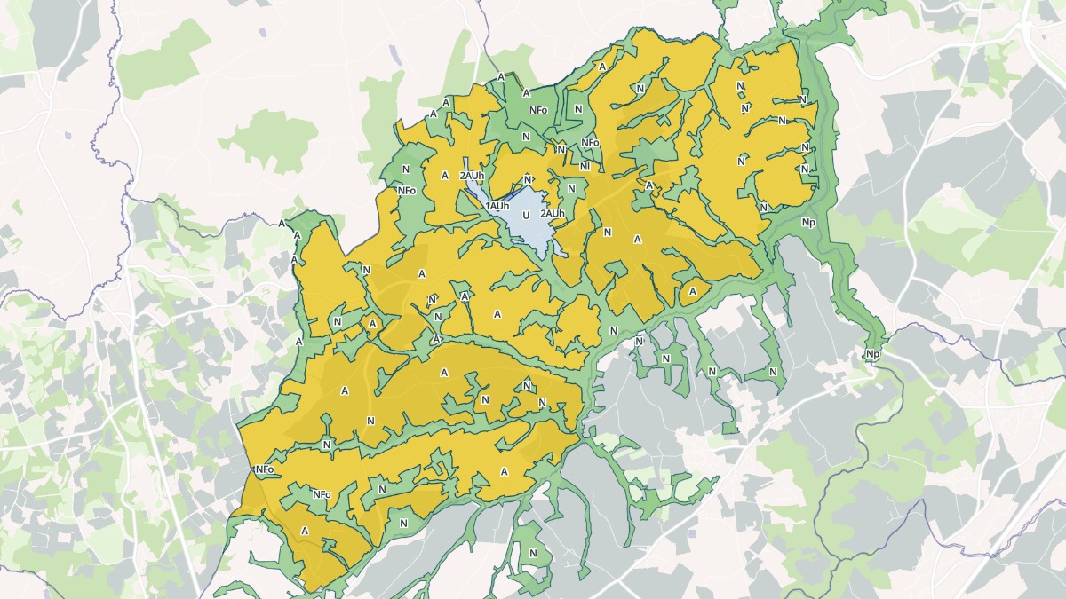 Aperçu cartographique de Saint-Donan, centré sur la commune