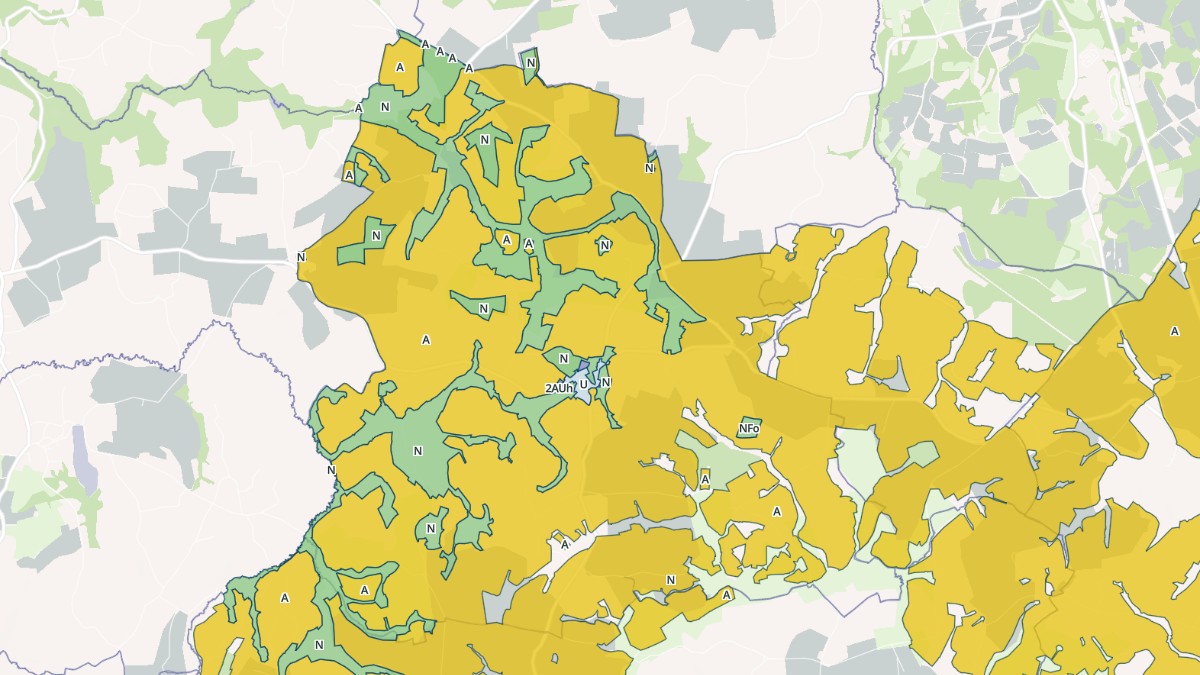 Aperçu cartographique de Saint-Gildas, centré sur la commune