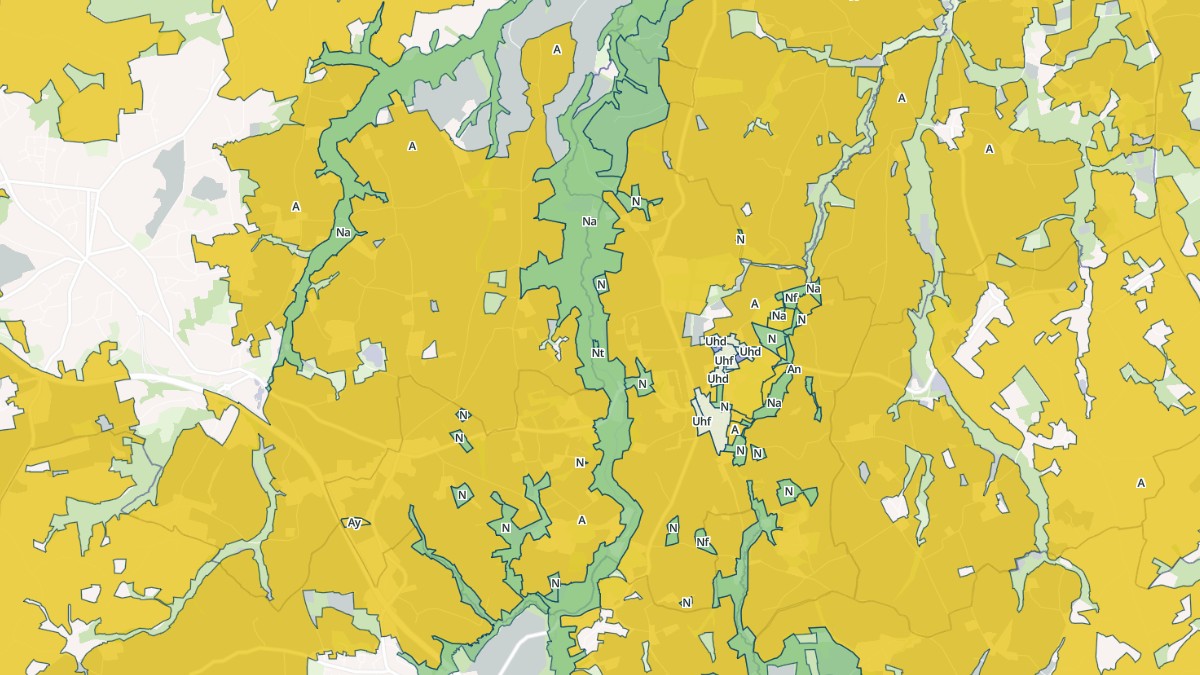 Aperçu cartographique de Saint-Laurent, centré sur la commune