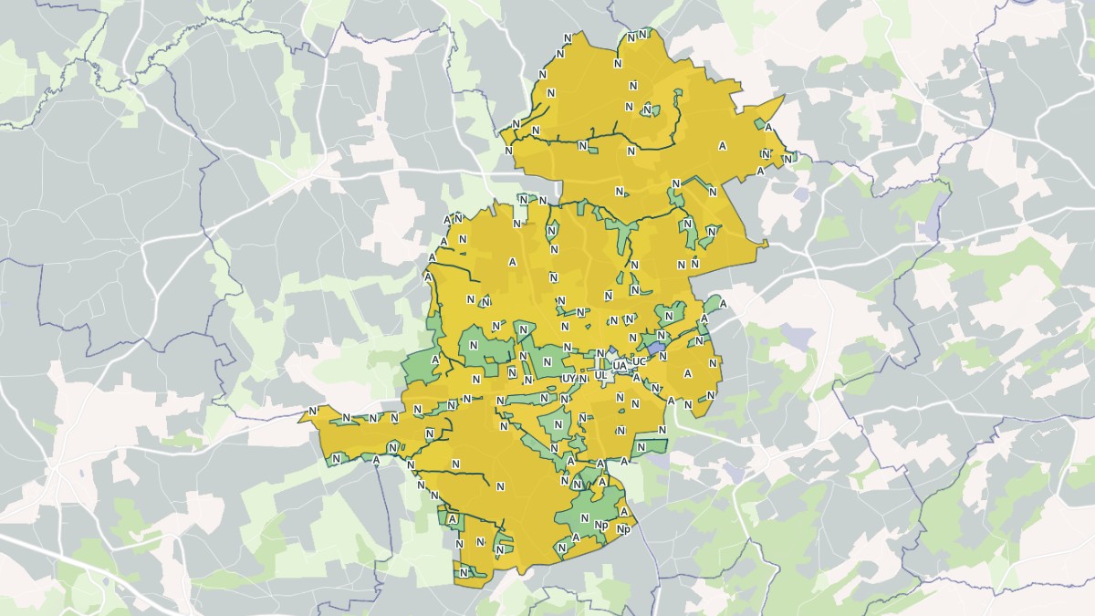 Aperçu cartographique de Saint-Mayeux, centré sur la commune