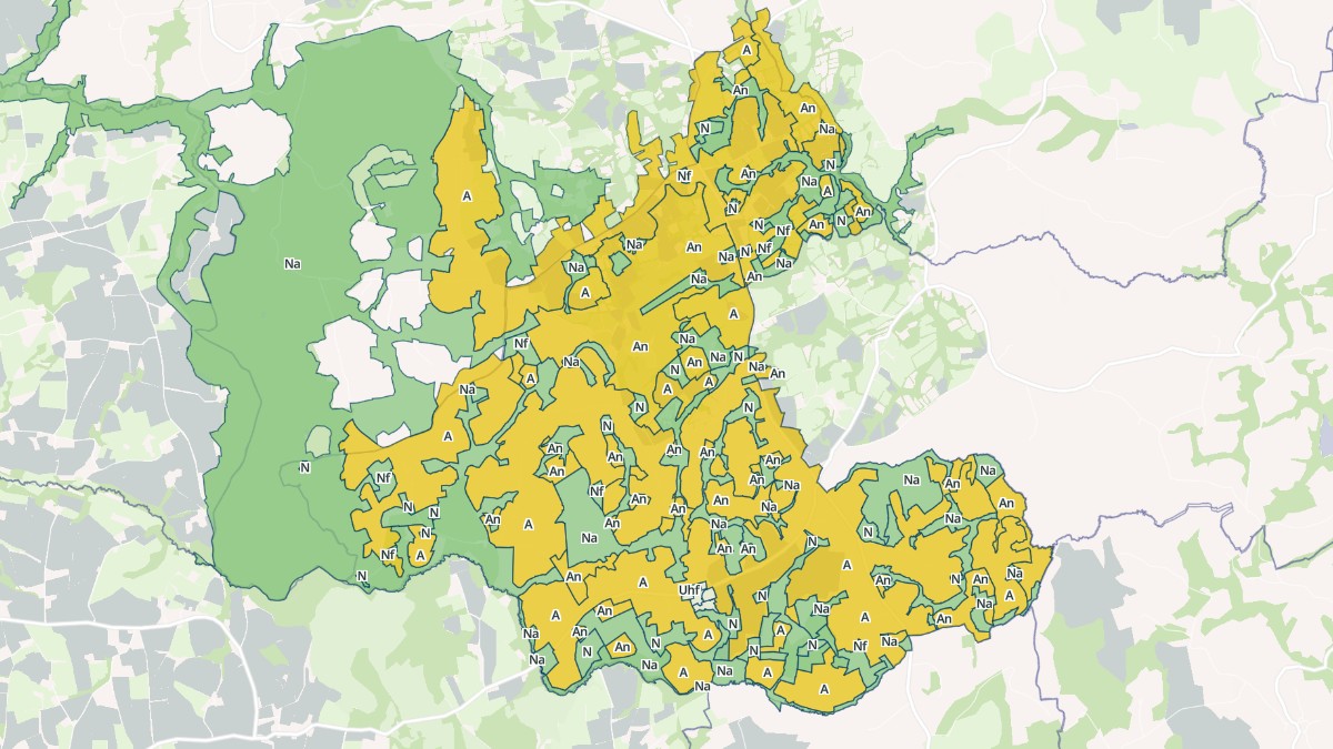 Aperçu cartographique de Saint-Nicodème, centré sur la commune