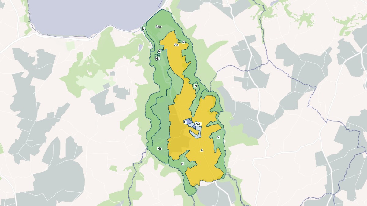Aperçu cartographique de Tréduder, centré sur la commune