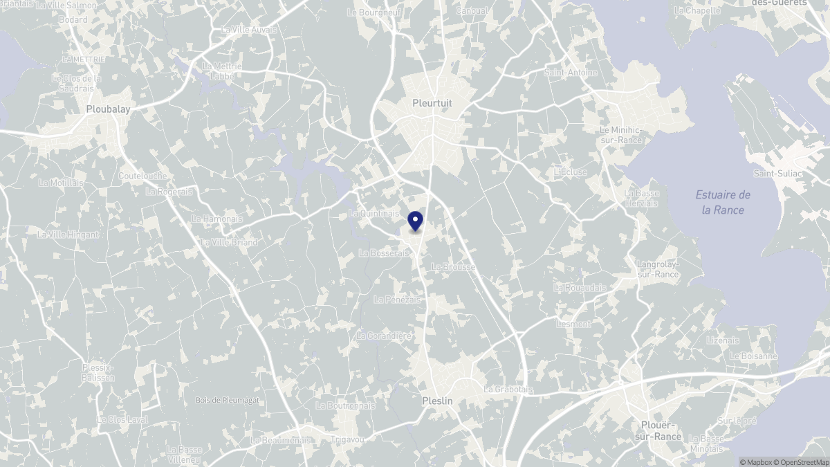 Aperçu cartographique de Tréméreuc, centré sur la commune