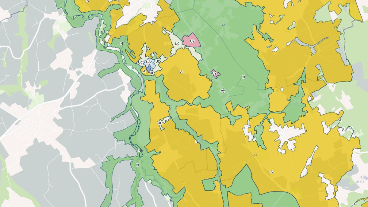 Aperçu cartographique de Tressignaux, centré sur la commune