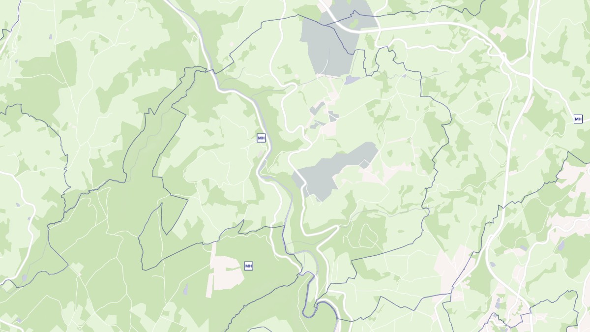 Aperçu cartographique de Alleyrat, centré sur la commune