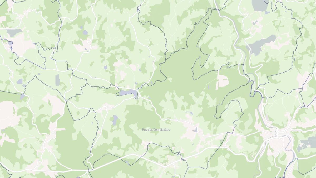 Aperçu cartographique de Blessac, centré sur la commune