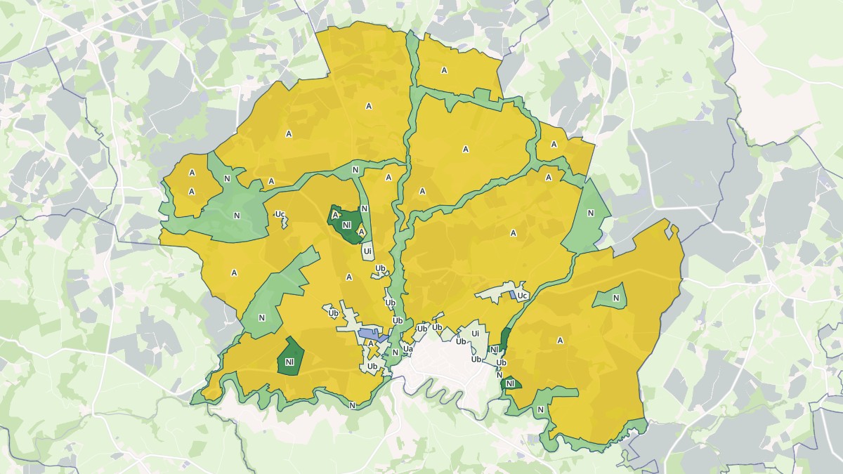Aperçu cartographique de Boussac-Bourg, centré sur la commune