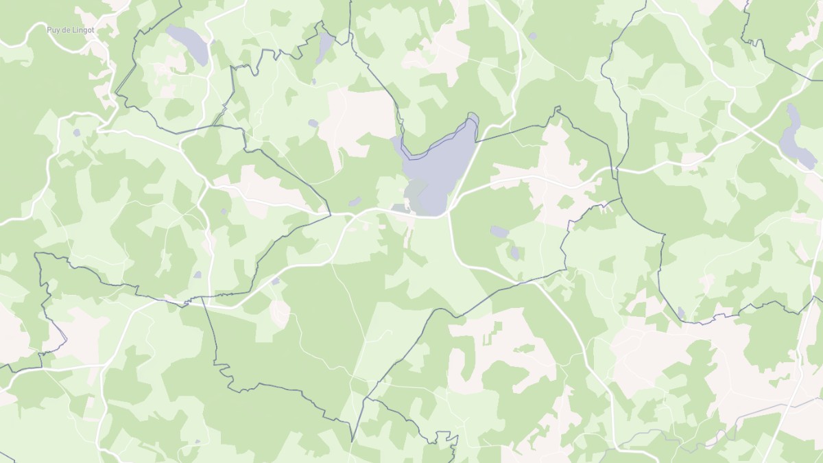 Aperçu cartographique de La Chapelle-Saint-Martial, centré sur la commune