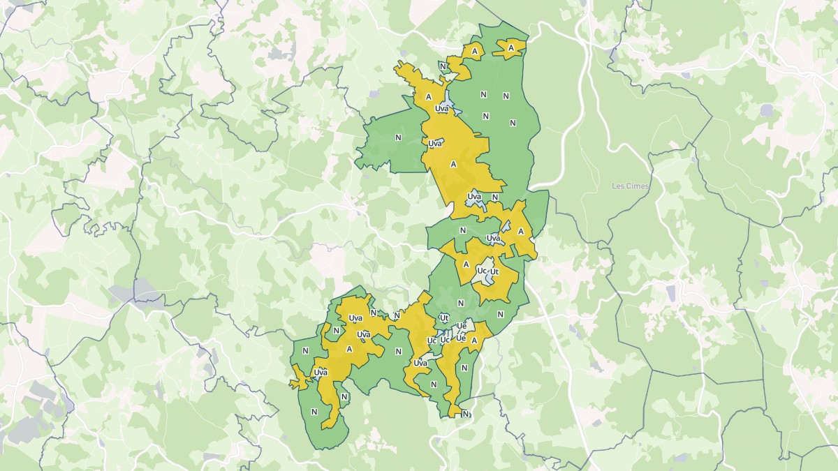 Aperçu cartographique de La Chapelle-Taillefert, centré sur la commune