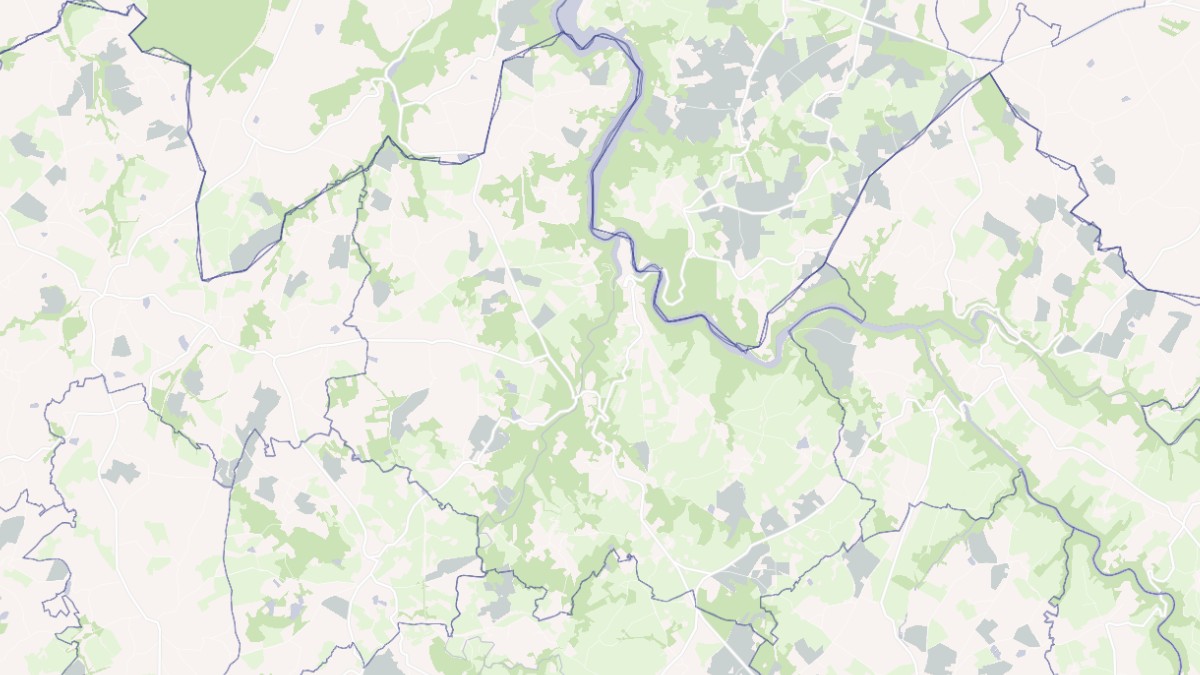 Aperçu cartographique de Crozant, centré sur la commune