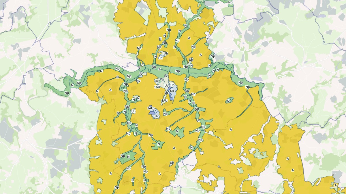 Aperçu cartographique de Genouillac, centré sur la commune