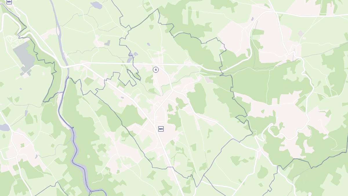 Aperçu cartographique de Lavaveix-les-Mines, centré sur la commune