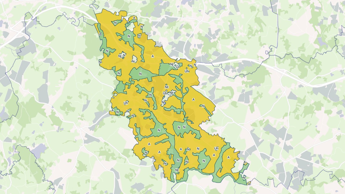 Aperçu cartographique de Lizières, centré sur la commune