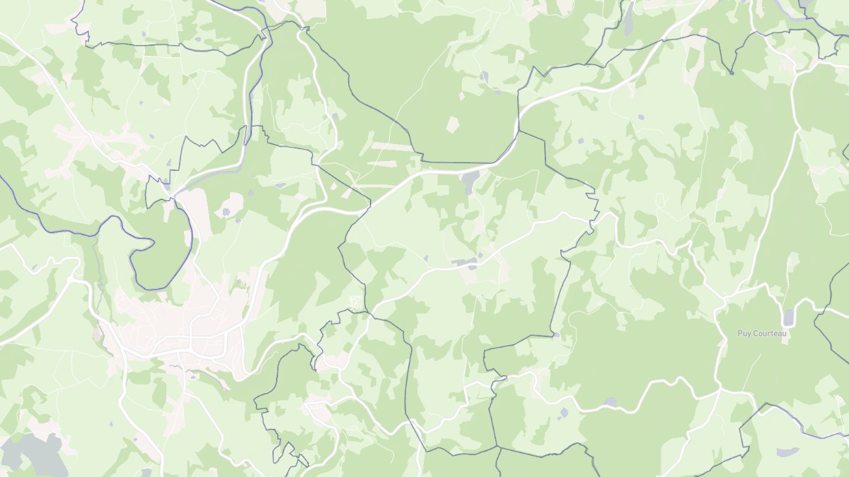 Aperçu cartographique de Mansat-la-Courrière, centré sur la commune
