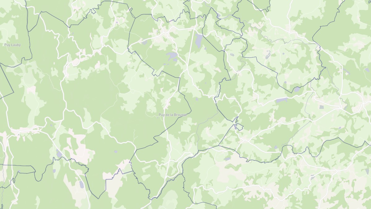 Aperçu cartographique de Le Monteil-au-Vicomte, centré sur la commune