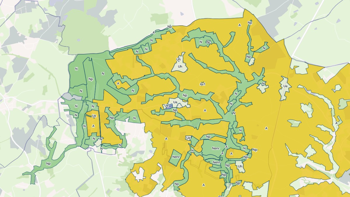 Aperçu cartographique de Nouziers, centré sur la commune