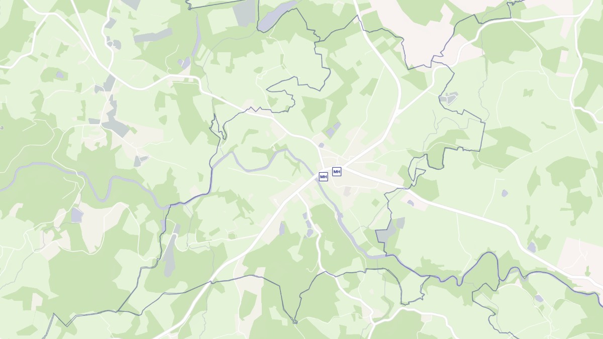 Aperçu cartographique de Pontarion, centré sur la commune