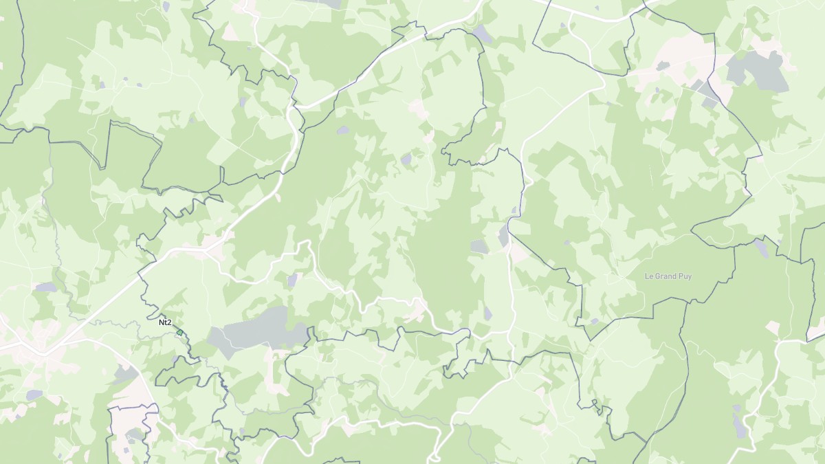 Aperçu cartographique de Saint-Amand-Jartoudeix, centré sur la commune