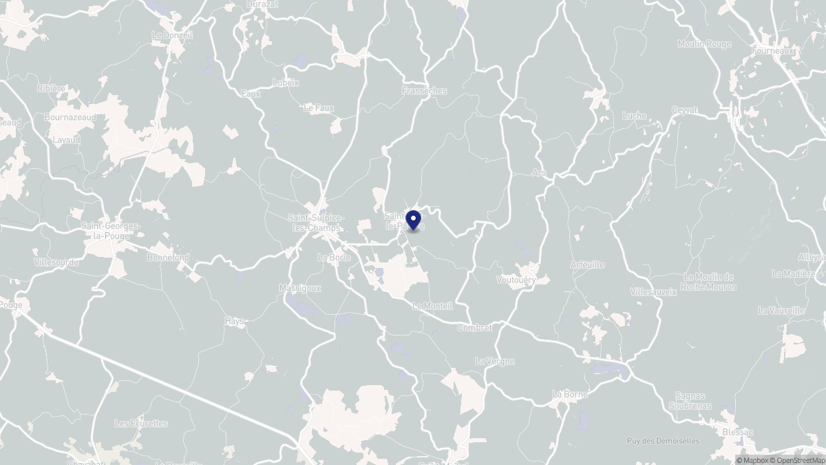 Aperçu cartographique de Saint-Avit-le-Pauvre, centré sur la commune