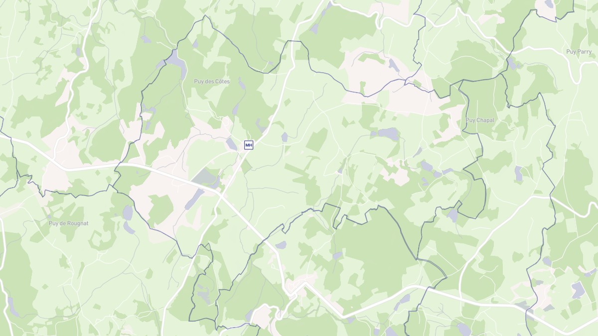 Aperçu cartographique de Saint-Bard, centré sur la commune