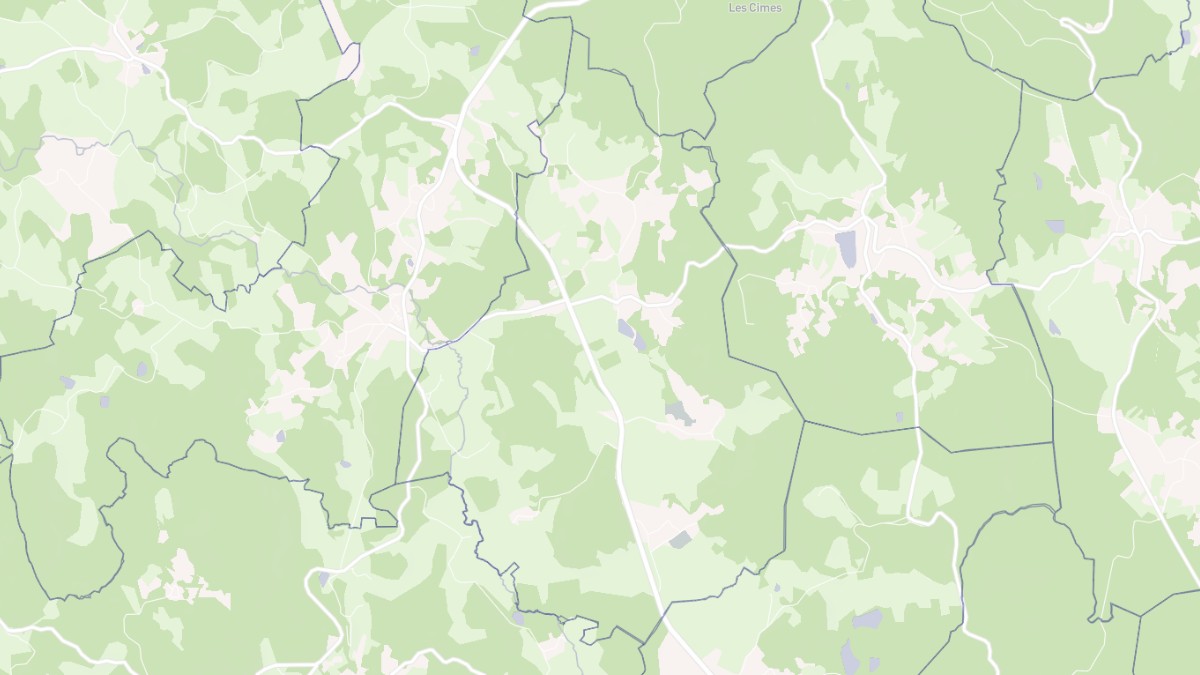 Aperçu cartographique de Saint-Christophe, centré sur la commune
