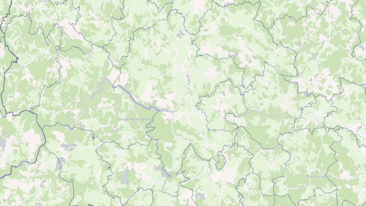 Aperçu cartographique de Saint-Dizier-Masbaraud, centré sur la commune