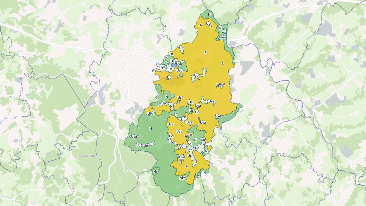 Aperçu cartographique de Sainte-Feyre, centré sur la commune
