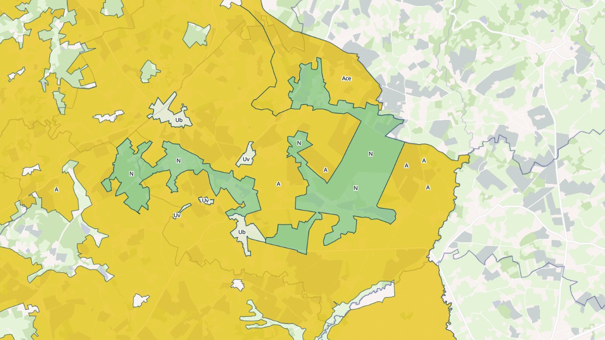 Aperçu cartographique de Saint-Germain-Beaupré, centré sur la commune
