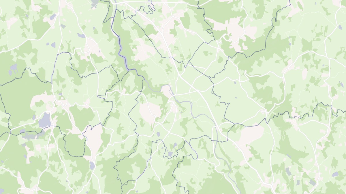 Aperçu cartographique de Saint-Martial-le-Mont, centré sur la commune
