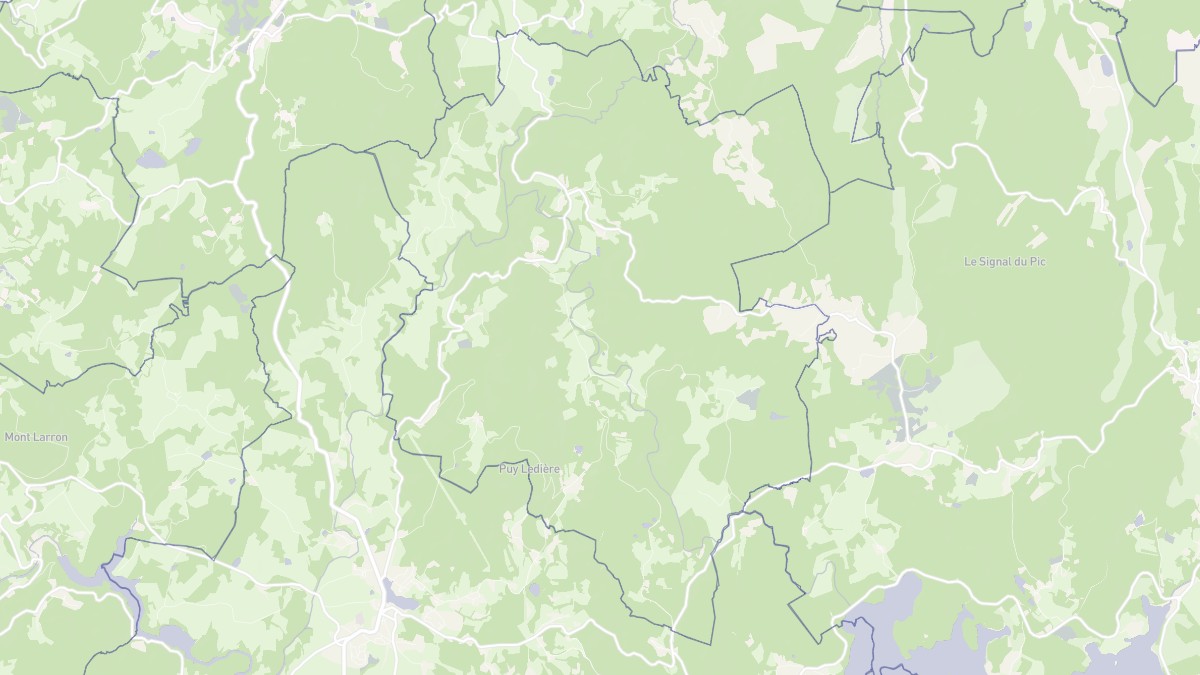 Aperçu cartographique de Saint-Martin-Château, centré sur la commune