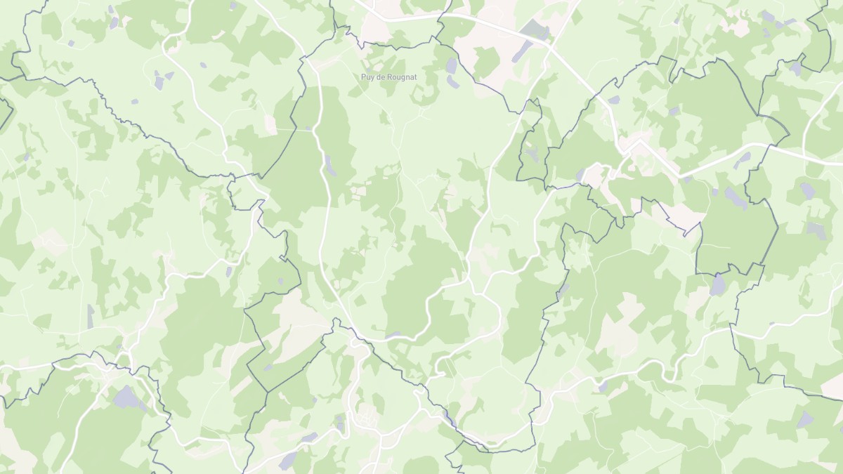 Aperçu cartographique de Saint-Oradoux-près-Crocq, centré sur la commune