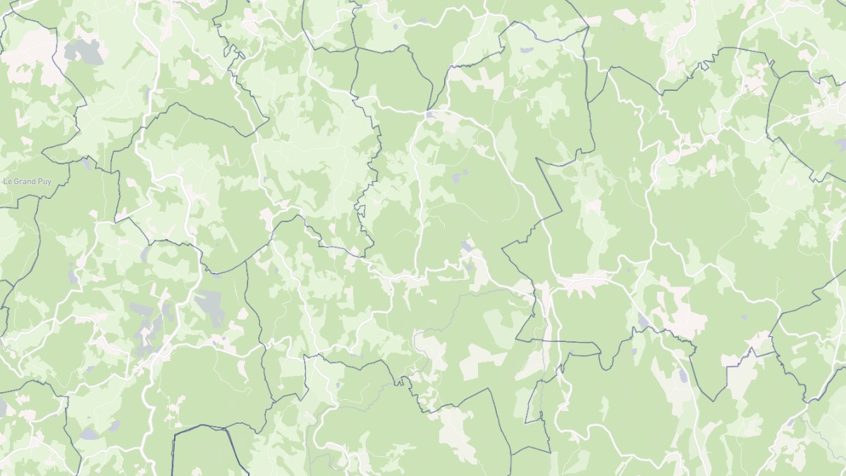 Aperçu cartographique de Saint-Pardoux-Morterolles, centré sur la commune