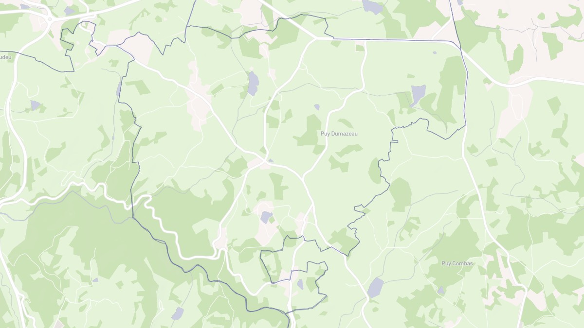 Aperçu cartographique de Saint-Pardoux-le-Neuf, centré sur la commune