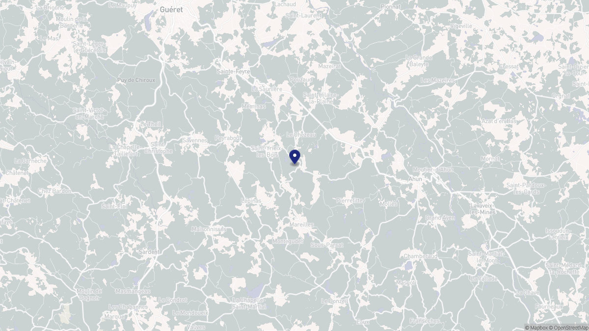 Aperçu cartographique de Saint-Yrieix-les-Bois, centré sur la commune