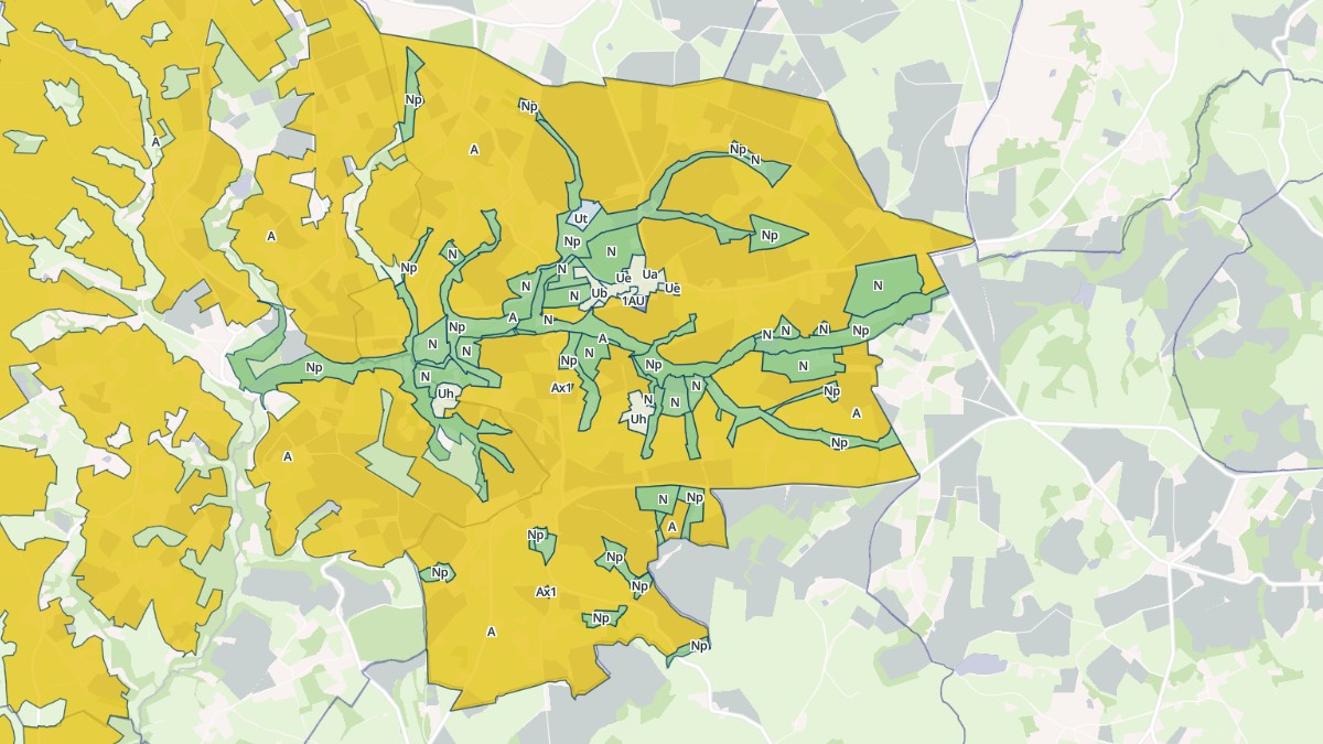 Aperçu cartographique de Tercillat, centré sur la commune