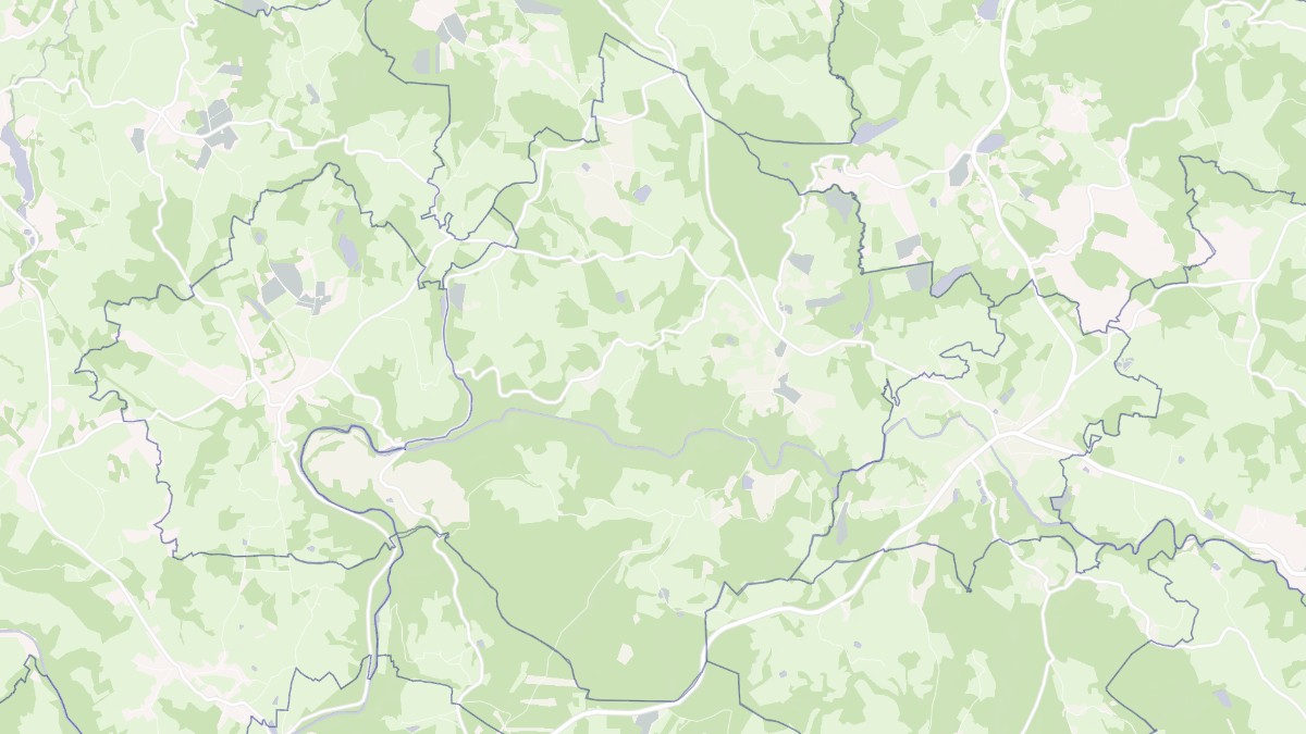 Aperçu cartographique de Thauron, centré sur la commune