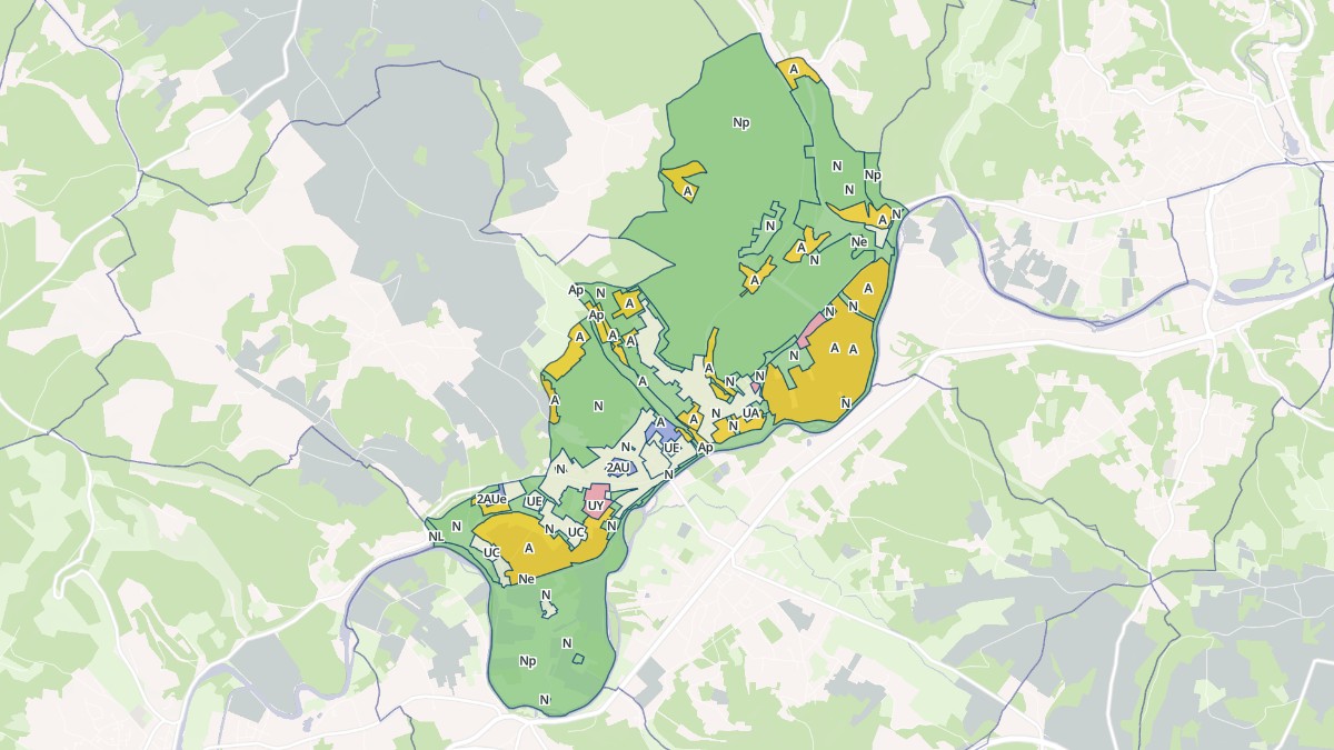 Aperçu cartographique de Annesse-et-Beaulieu, centré sur la commune