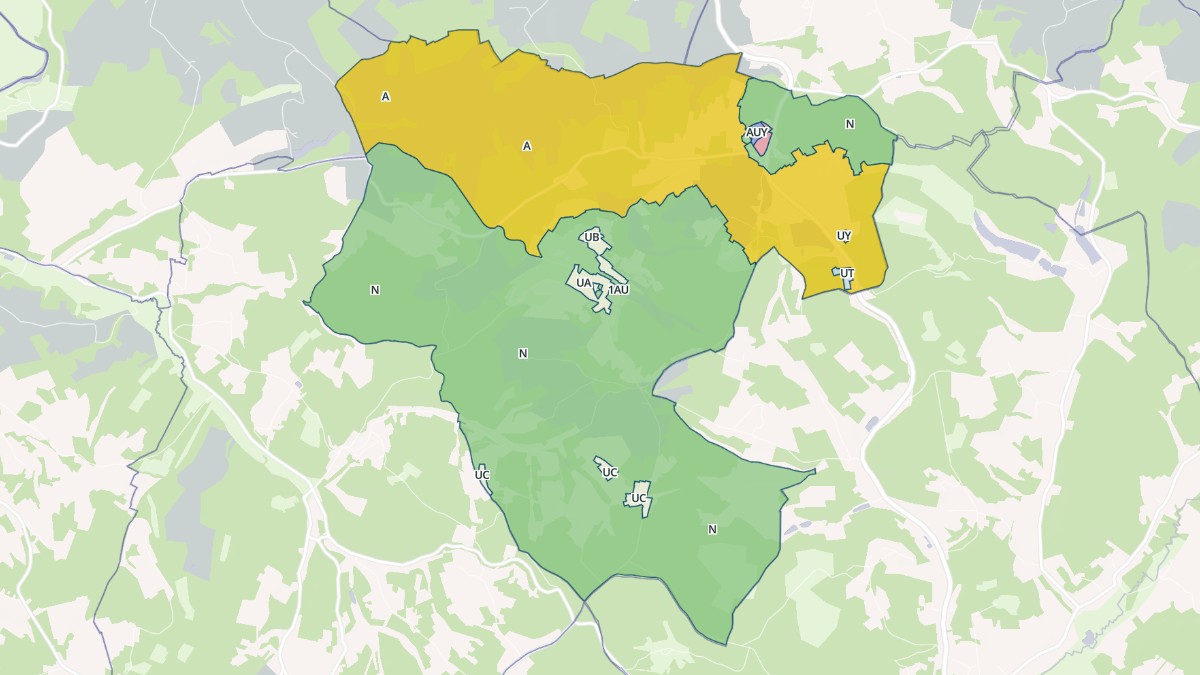 Aperçu cartographique de Biras, centré sur la commune
