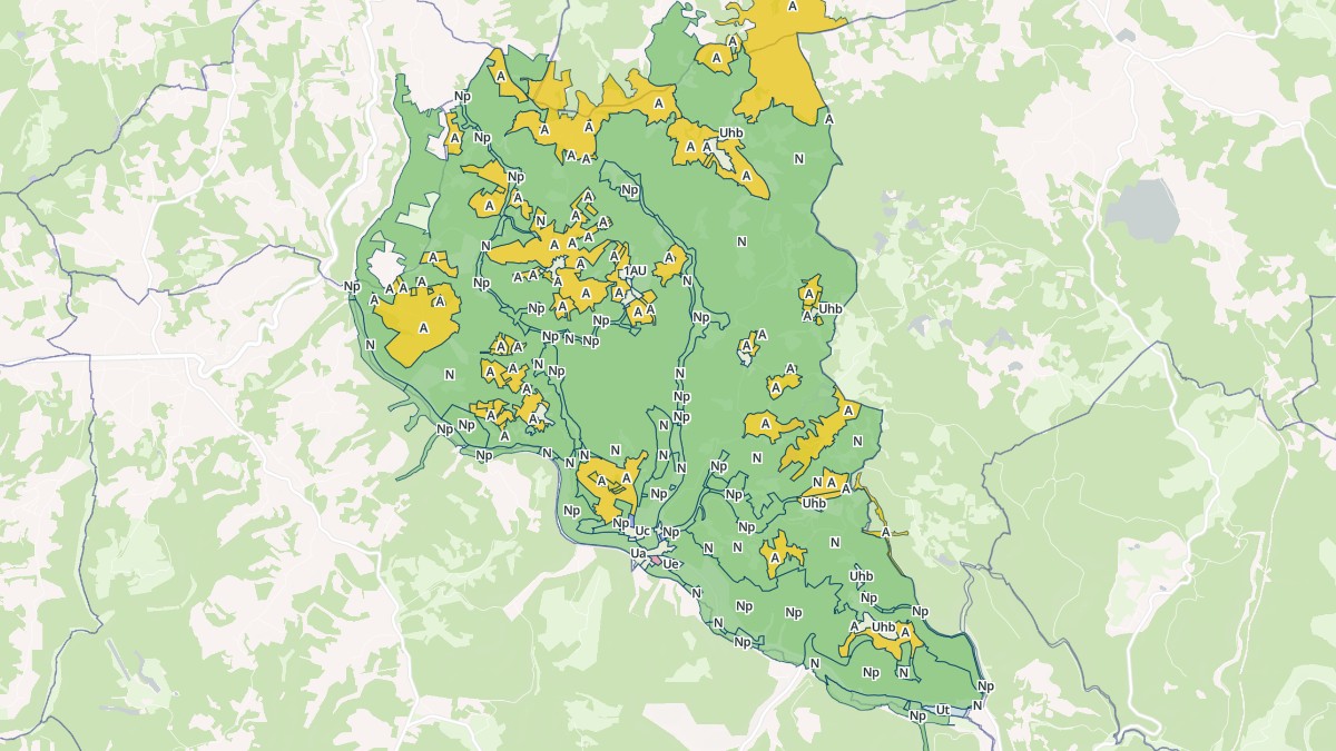 Aperçu cartographique de Borrèze, centré sur la commune