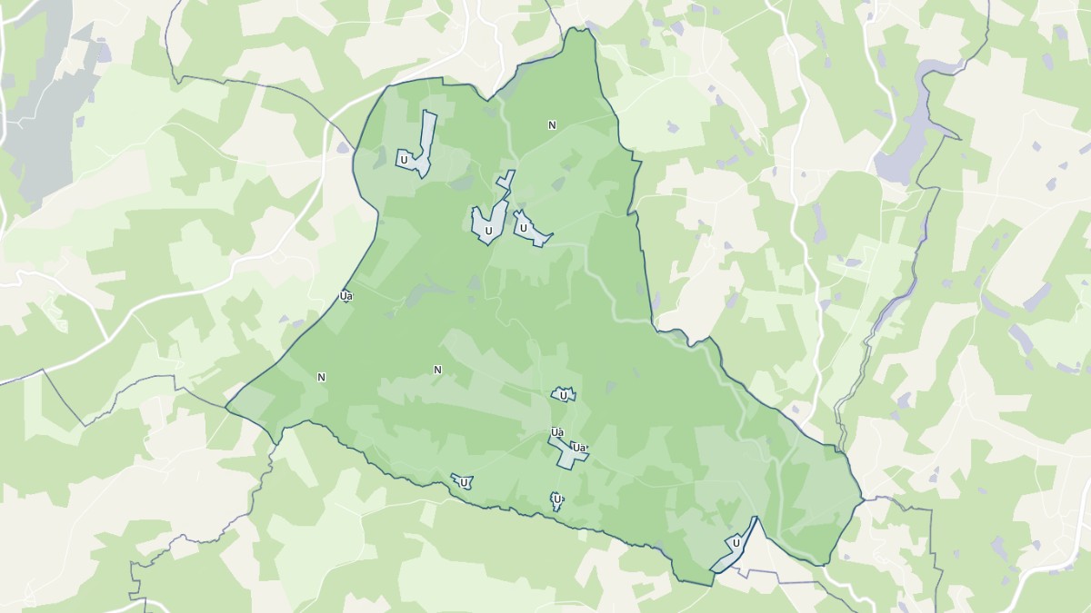 Aperçu cartographique de Le Bourdeix, centré sur la commune