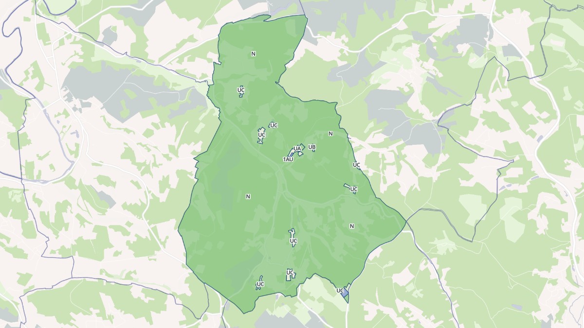 Aperçu cartographique de Bussac, centré sur la commune