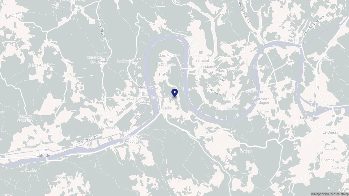 Aperçu cartographique de Calès, centré sur la commune
