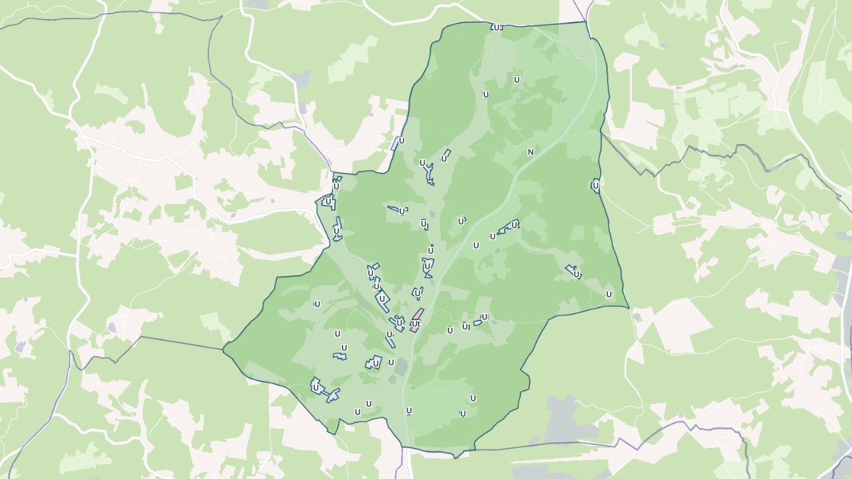 Aperçu cartographique de Campsegret, centré sur la commune