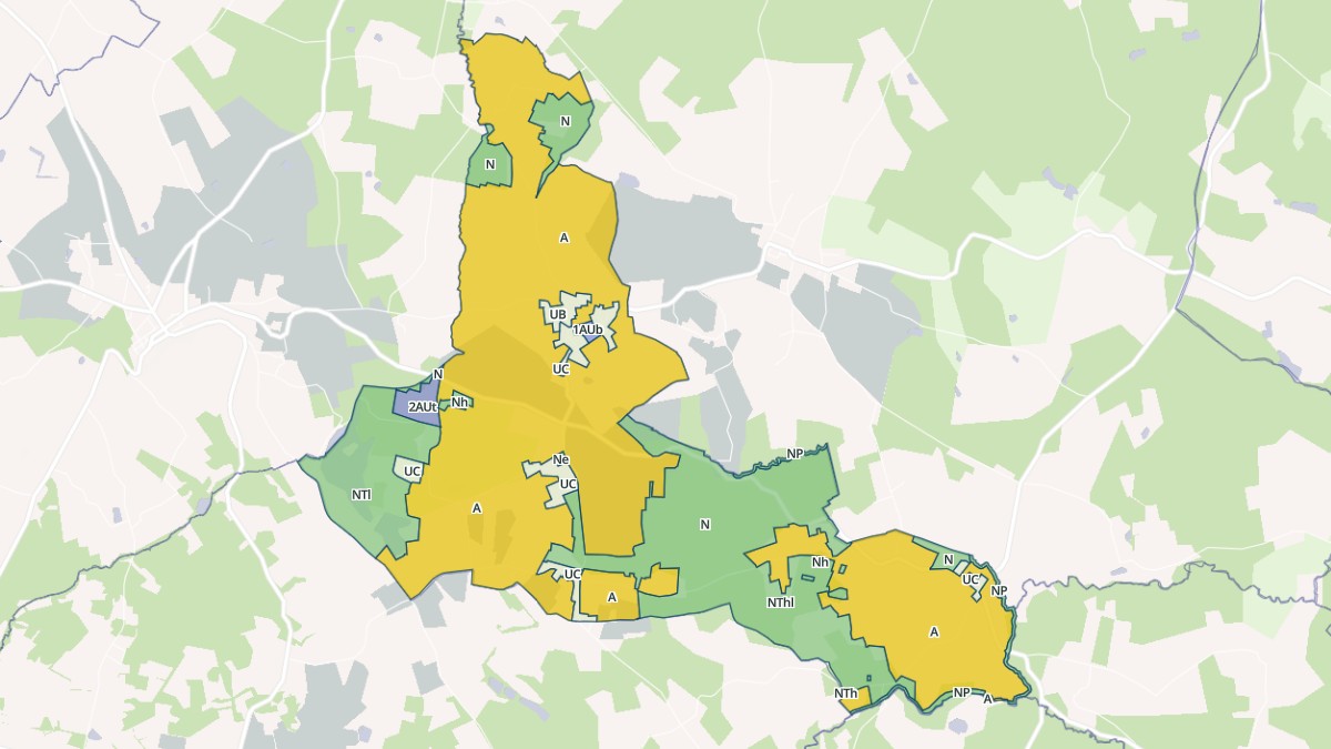 Aperçu cartographique de Carsac-de-Gurson, centré sur la commune