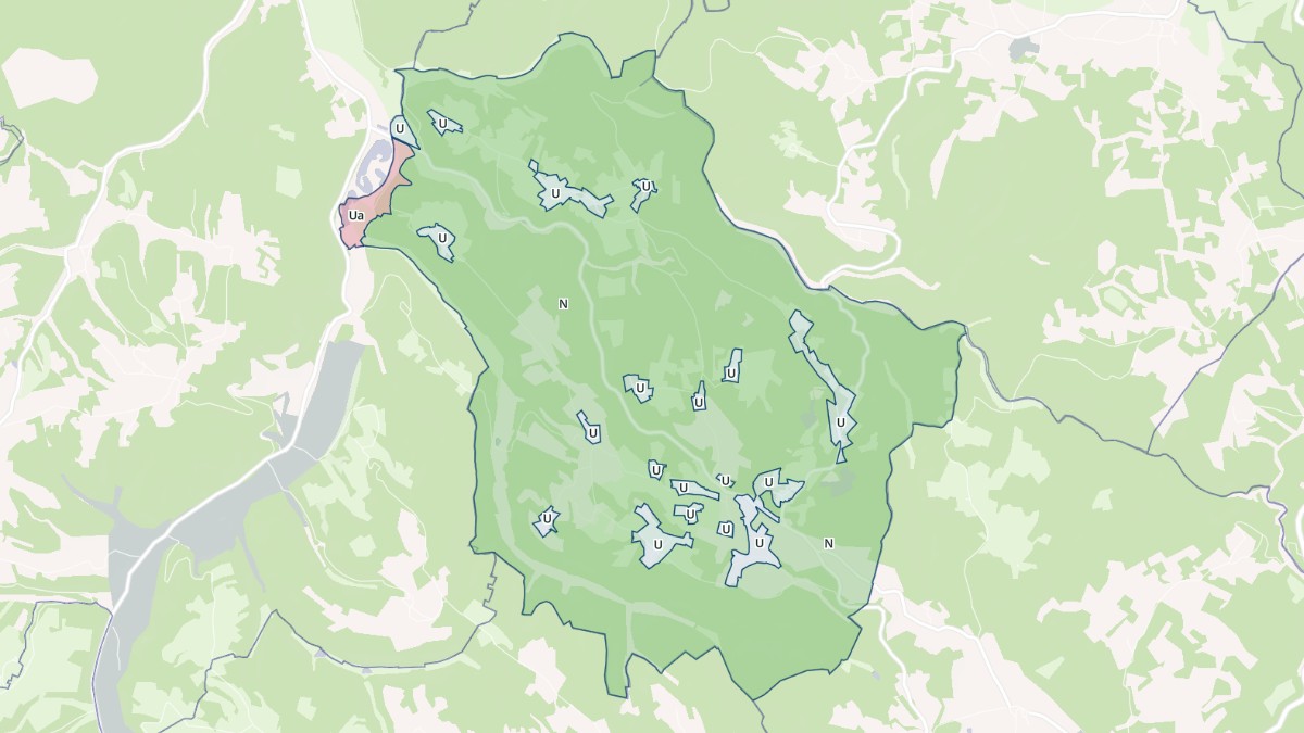 Aperçu cartographique de La Cassagne, centré sur la commune